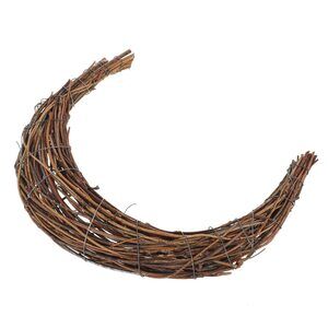 5737 Moon Rattan Wreath Ring Moon Shape Rattan Twig Wreath Front Door